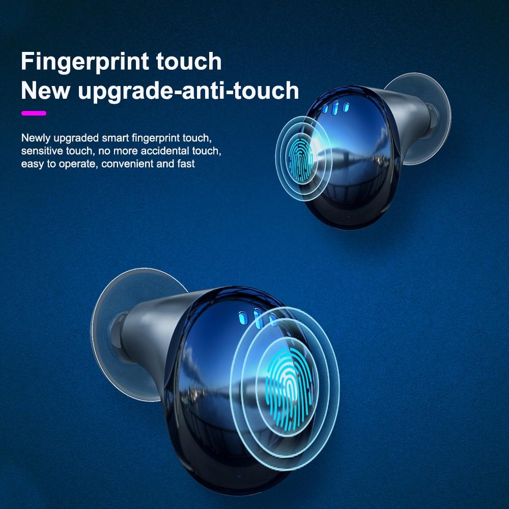 Metal Plating Wireless Tws Earphones with Charging Box - Bluetooth 5.0 - Grey