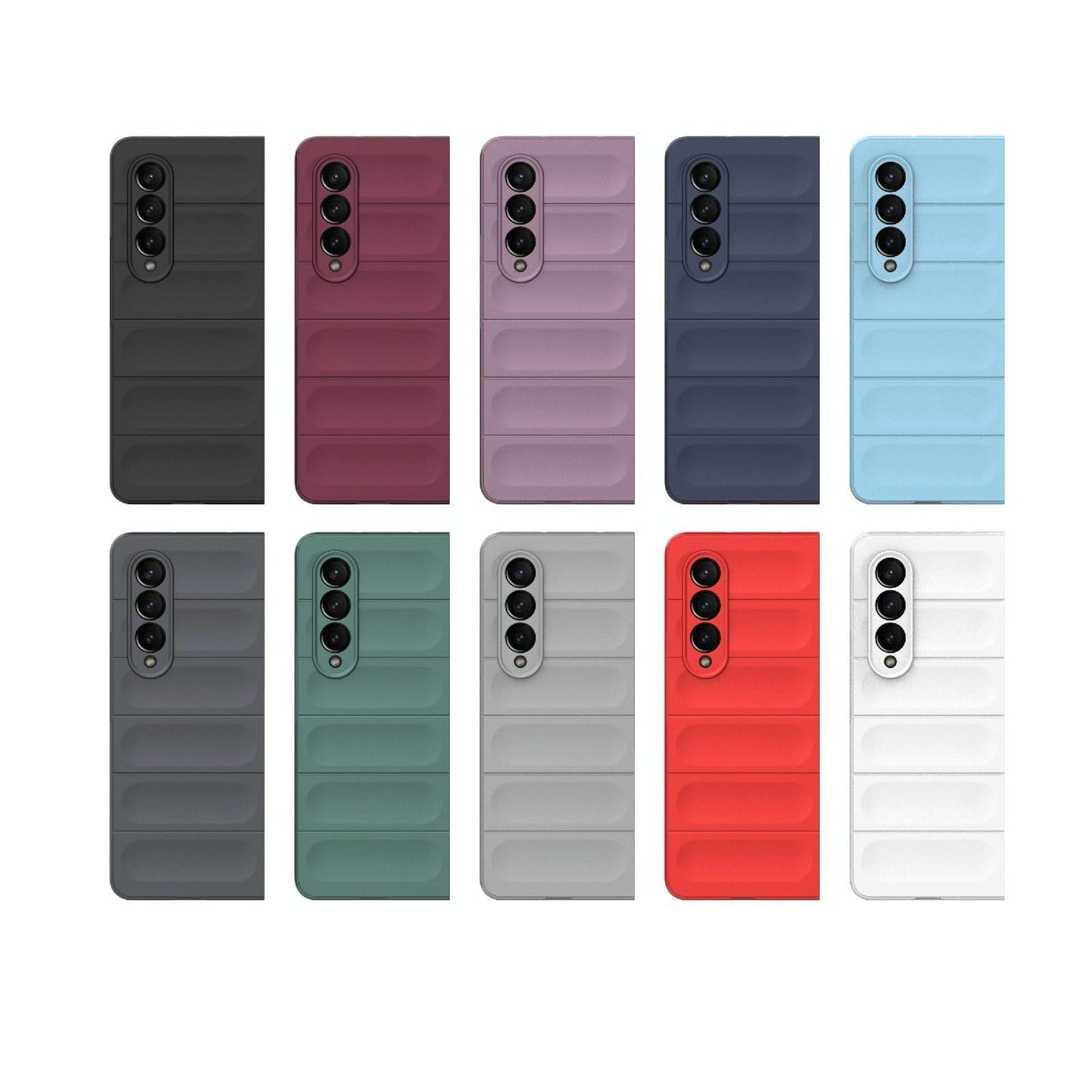 For Samsung Galaxy Z Fold4 5G Foldable Shockproof Phone Case with Magic Shield - Slim Design - Wine Red