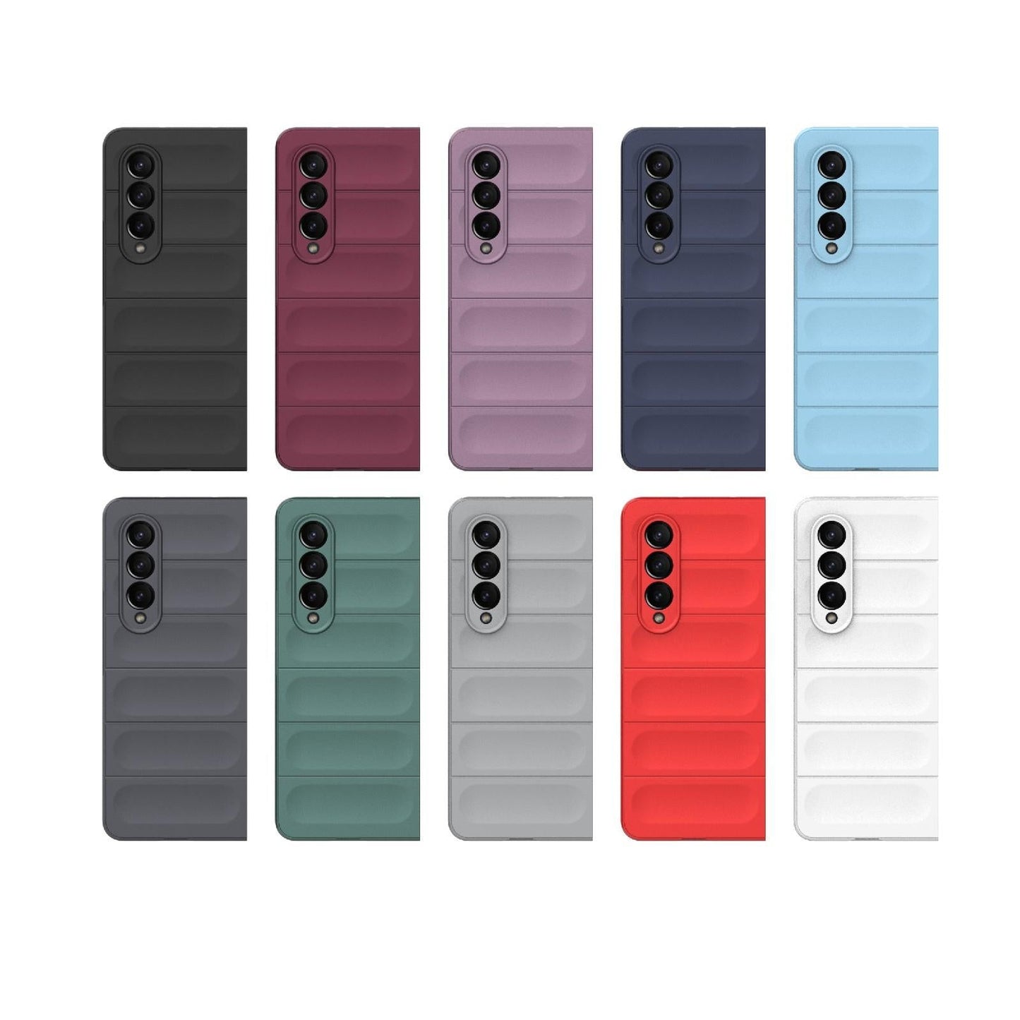 For Samsung Galaxy Z Fold4 5G Foldable Shockproof Phone Case with Magic Shield - Slim Design - Wine Red