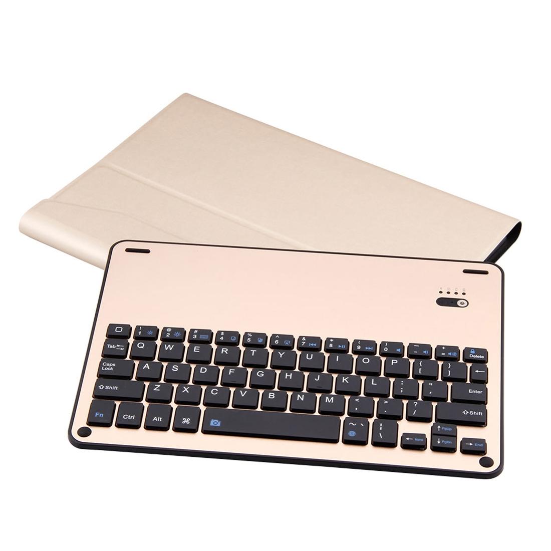 Aluminum Keyboard & Leather Tablet Case For Ipad Pro 10.5 / Air 2019 - Bluetooth Detachable Water Repellent - Gold