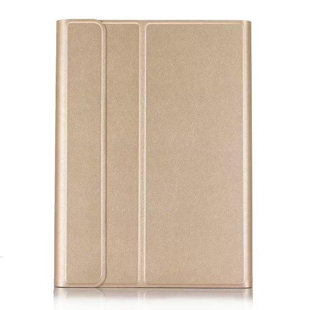 Bluetooth Keyboard & Leather Tablet Case For Ipad Pro / Air 9.7 2017 / 2018 - Detachable & Horizontal Flip With Holder - Gold