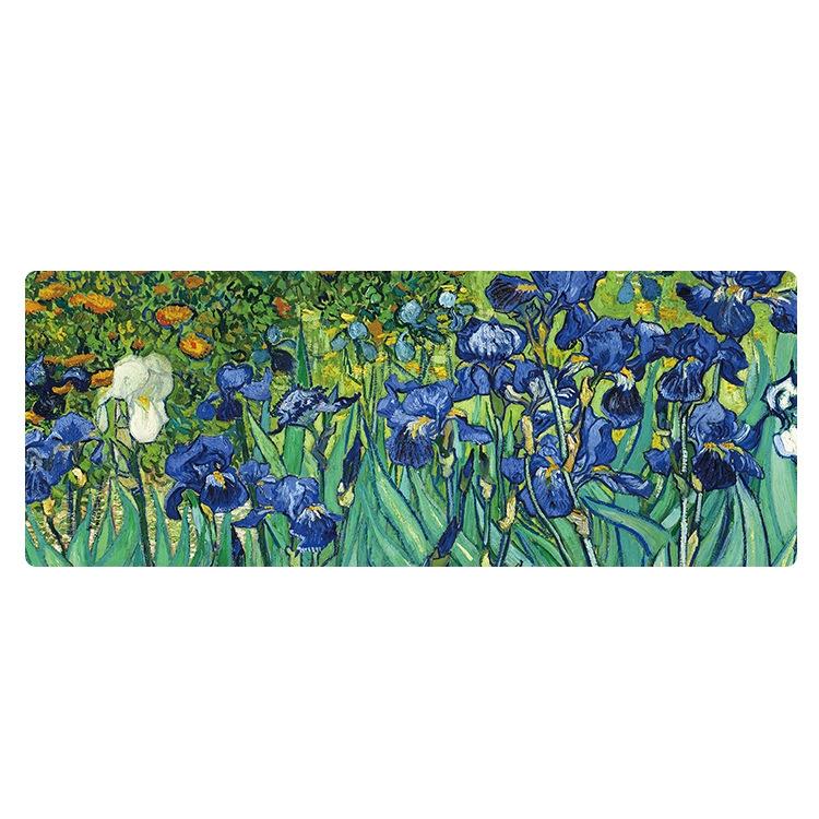 Large Oil Painting Desk Rubber Mouse Pad - Apricot Flower