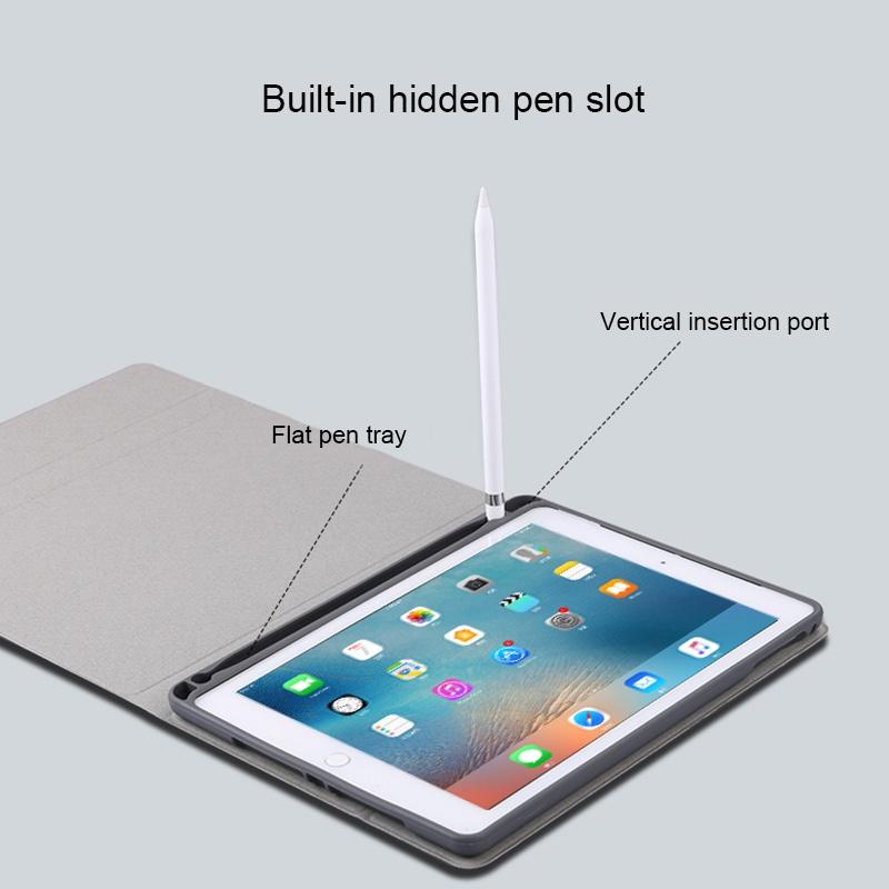 Detachable Bluetooth Keyboard & Leather Tablet Case For Ipad Pro / Air 9.7 With Colourful Backlight & Holder - Champagne Gold