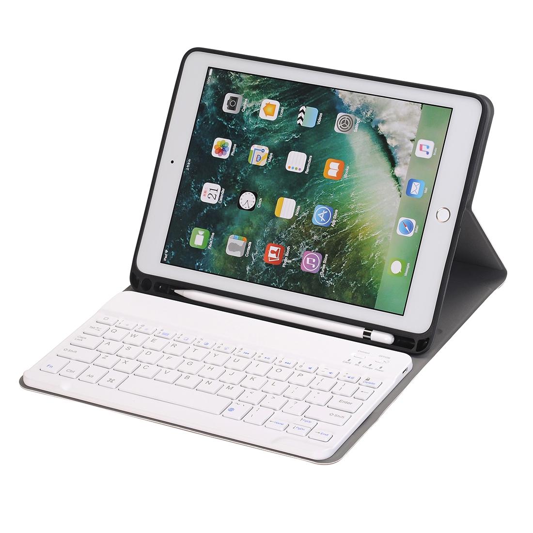 Ultra-Thin Detachable Bluetooth Keyboard Tablet Case For Ipad 10.2 2019 With Stand & Pen Slot - Blue