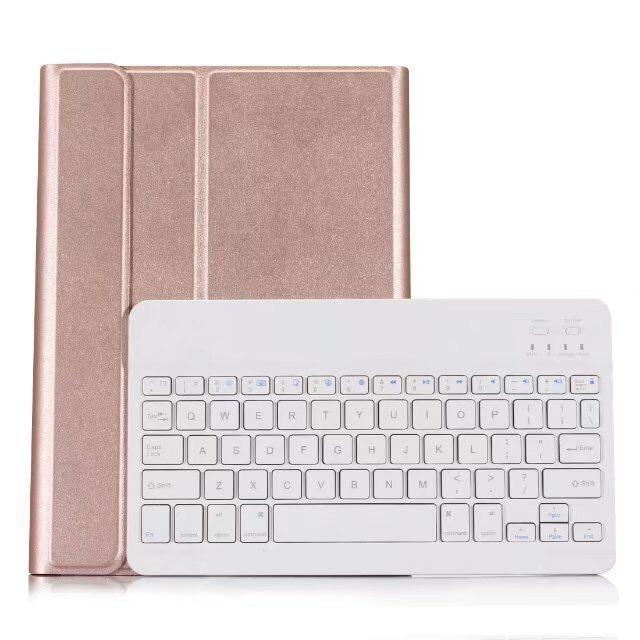 Bluetooth Keyboard & Leather Tablet Case For Ipad Pro / Air 9.7 2017 / 2018 - Detachable & Horizontal Flip With Holder - Blue