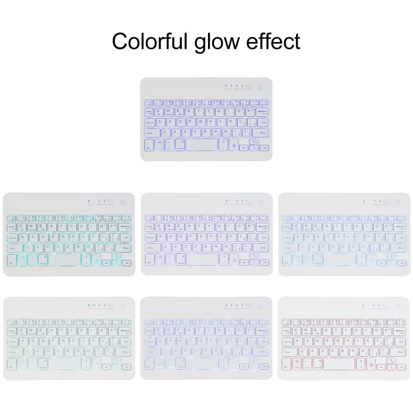 Ultra-Thin Bluetooth Keyboard Leather Case For Ipad Mini 6 With Detachable Lambskin Texture And Stand - Blue