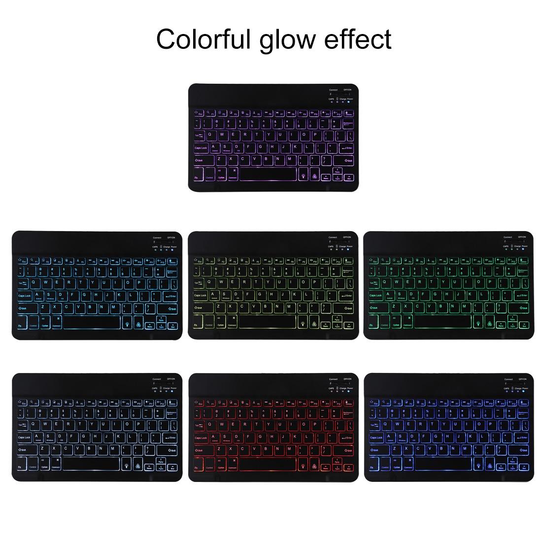 Bluetooth Tablet Case For Ipad Pro 11 With Detachable Microfiber Leather Backlight Pen Slot & Holder - Purple