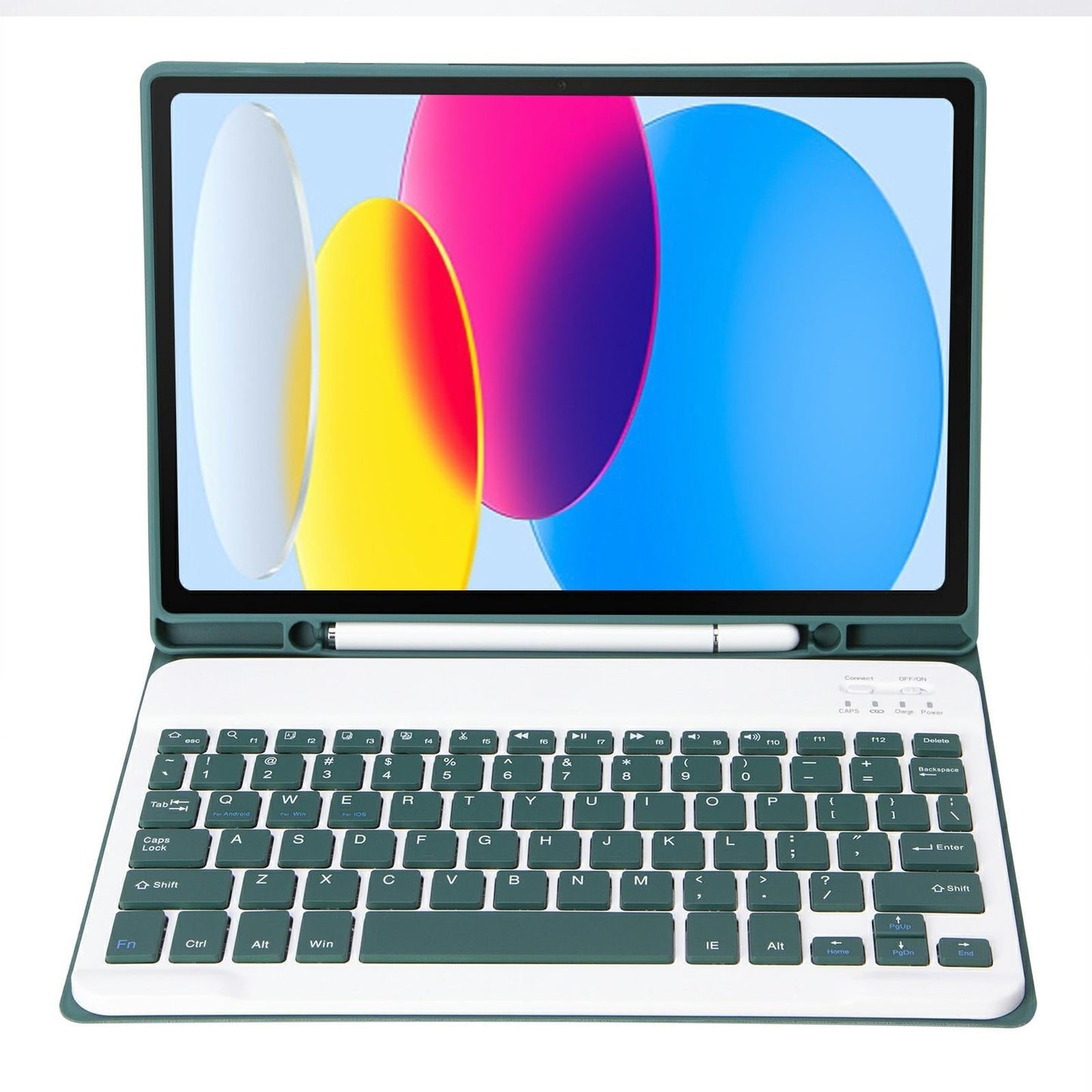 Ultra-Thin Bluetooth Keyboard Leather Tablet Case For Ipad 10.9 2022 With Pen Slot - Purple