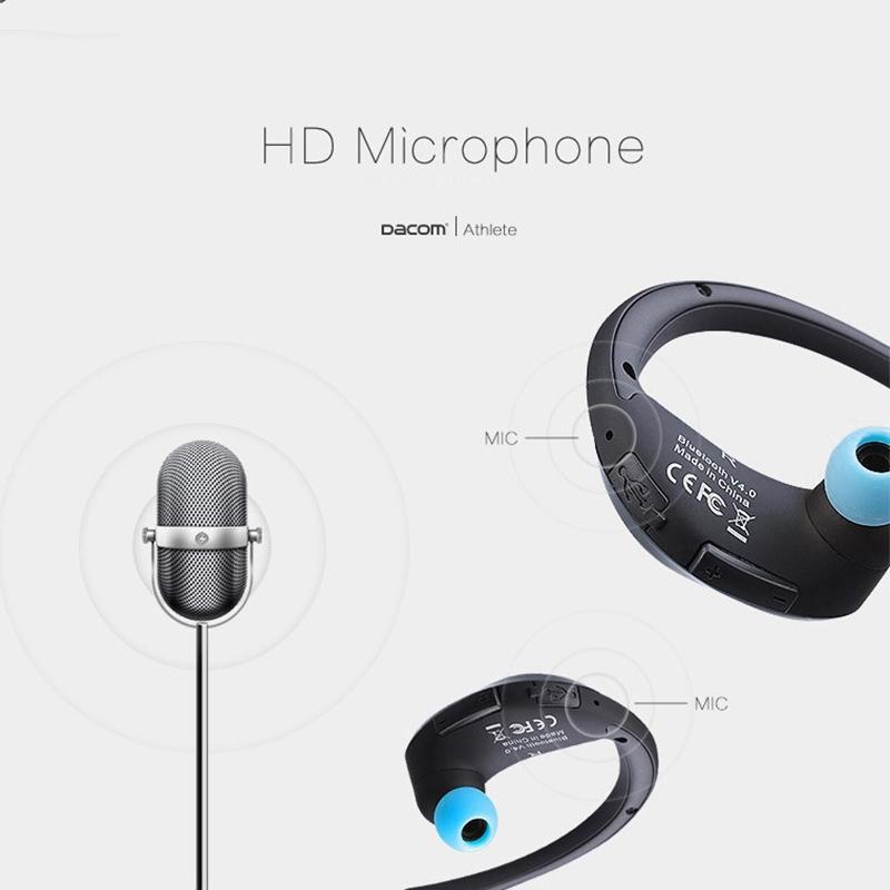 Red Dacom Athlete Bluetooth Earphones with Mic - Sport Running Stereo