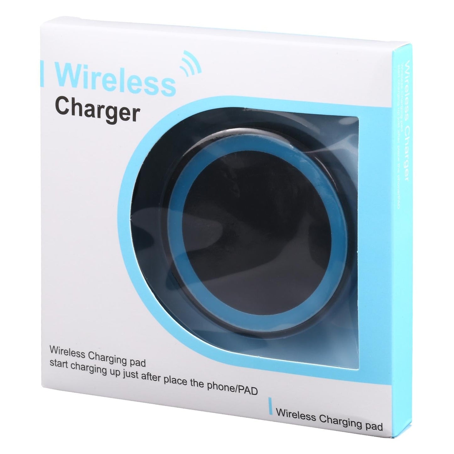 Universal 5W Round Wireless Charger - Black + Red