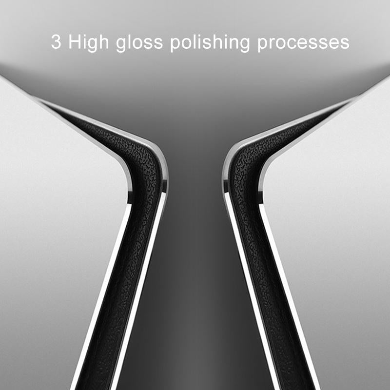 Double Sided Non Slip Aluminum Mouse Pad M Size - Silver