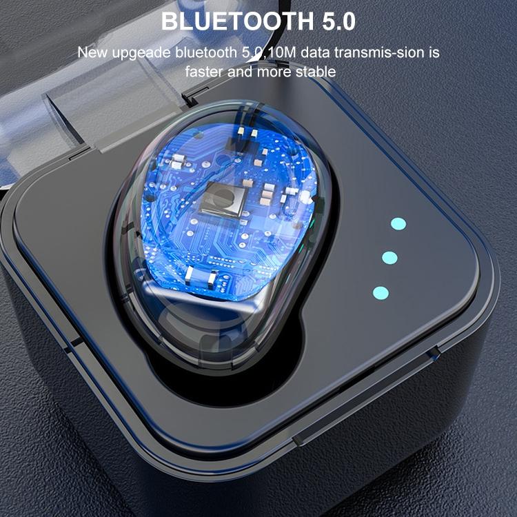 Mini Wireless Bluetooth Earphone with Charging Box - M-b8 - Silver