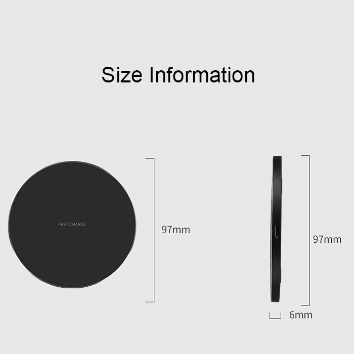 Ultra Thin Wireless Fast Charging Pad - Silver