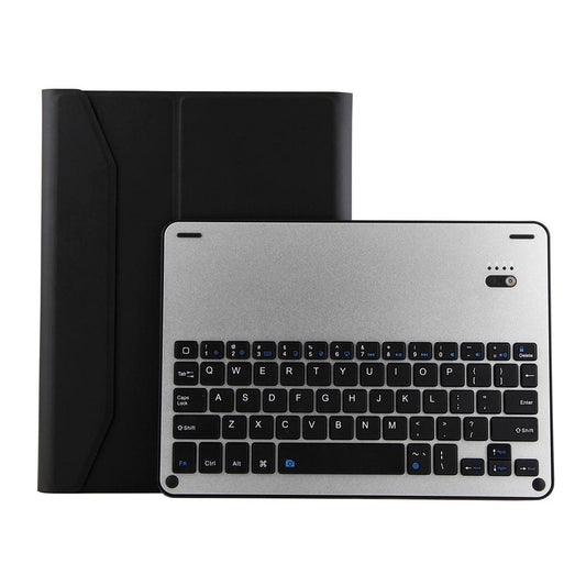 Bluetooth Keyboard & Leather Tablet Case For Ipad Air / Pro 9.7 - Detachable Water Repellent Magnetic Sleep Function 3-Gear Angle Adjustment Pen Slot - Black Silver