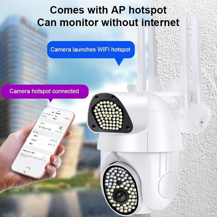 Outdoor Dome Camera With 1080P Hd Wifi Night Vision Two-Way Voice And Motion Detection