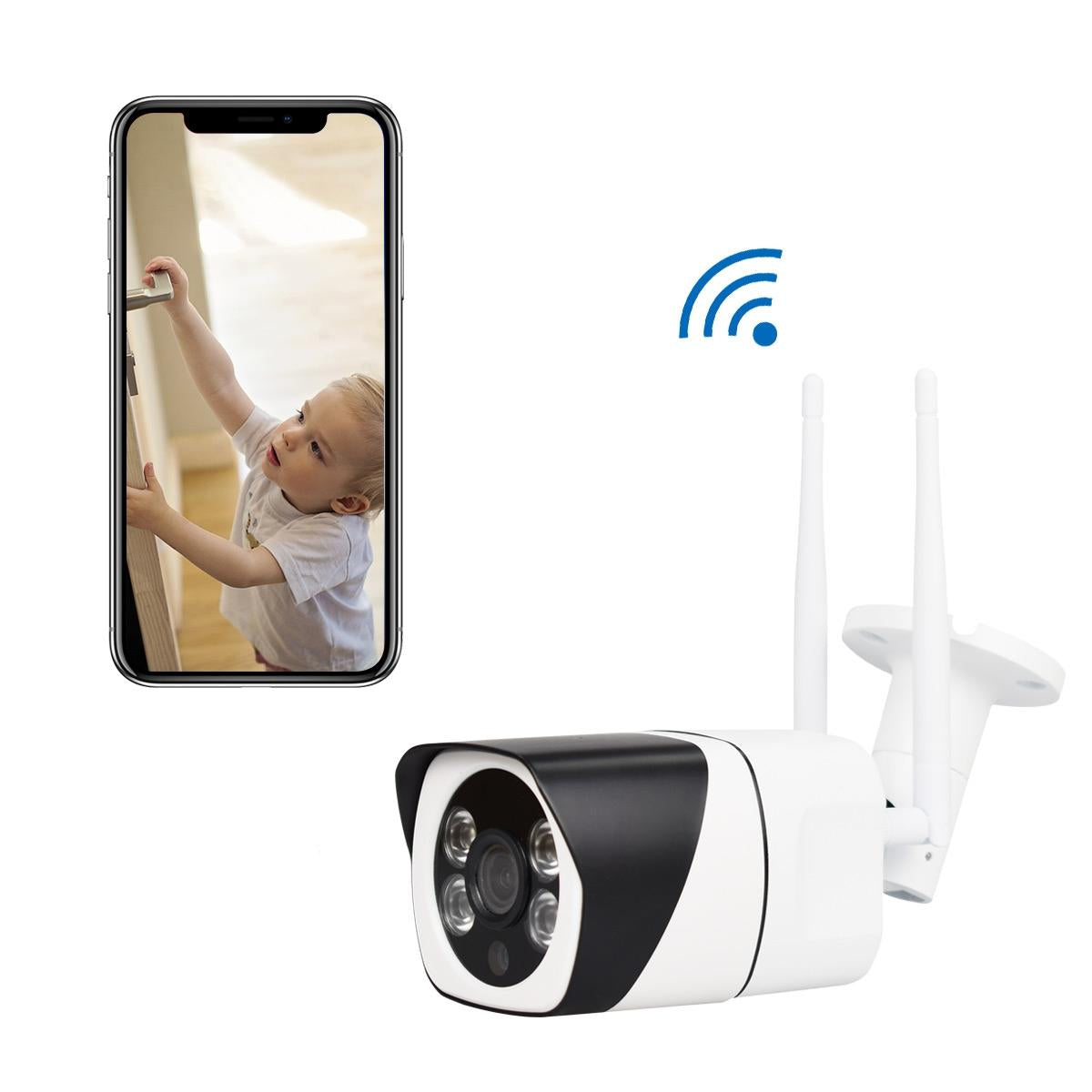 Wireless Ip Camera With 1080P Hd Motion Detection Night Vision And Tf Card Support
