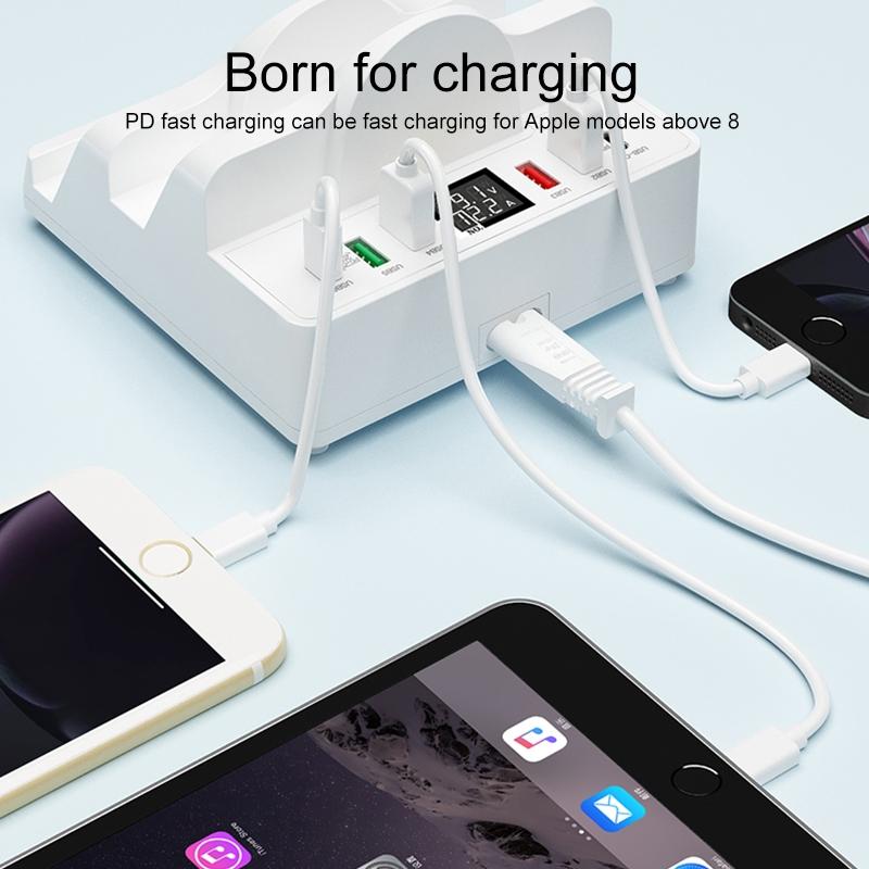 Wireless Charger With Phone Holder & Current Display