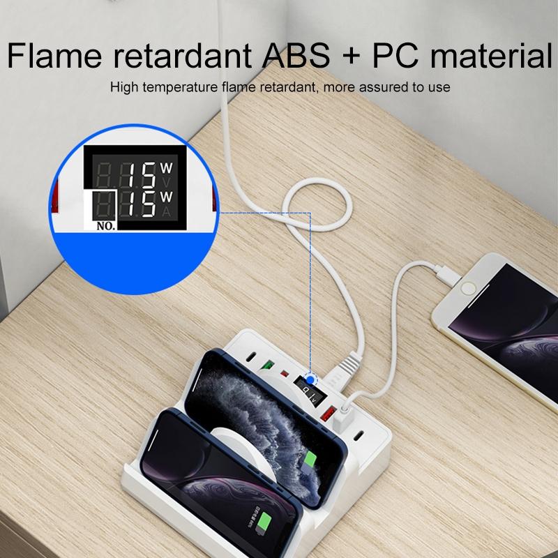 Wireless Charger With Phone Holder & Current Display