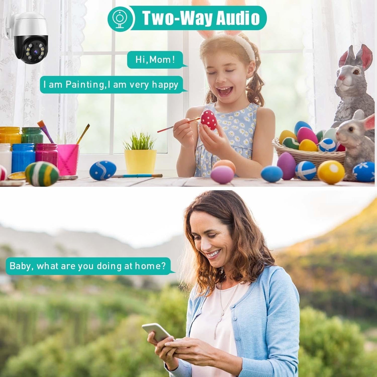 3.0Mp Wifi Ip Camera With Night Vision Motion Detection Two-Way Audio & Tf Card Support