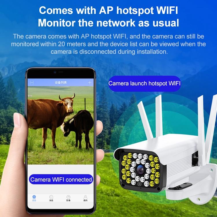 Hd Outdoor Surveillance Camera With Voice Intercom Night Vision Human Detection And Tf Card Slot