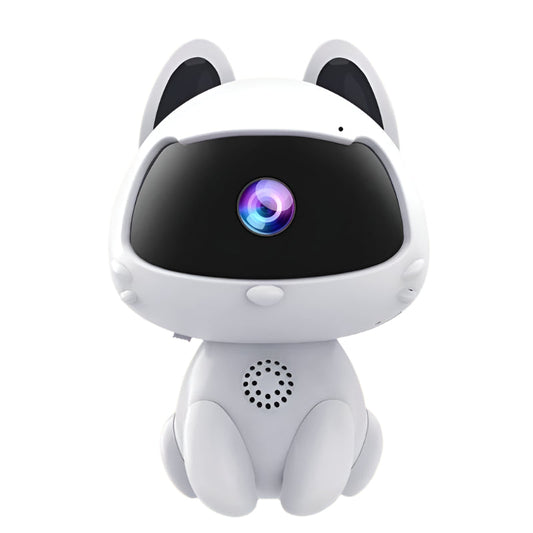 Smart Home Camera With Night Vision & Two-Way Voice & Motion Detection - Cute Pets White