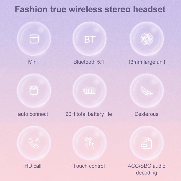 True Wireless Stereo Bluetooth 5.0 Earphones - Tn22 - White
