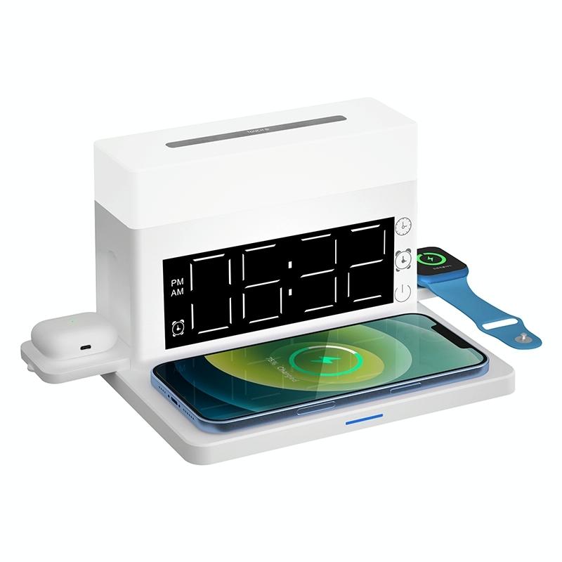6 In 1 Wireless Charger N65 Multifunction - White