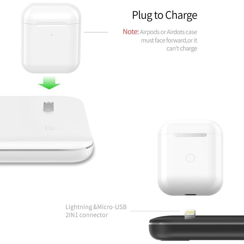 3 In 1 Magnetic Wireless Charger With Touch Ring Light - White