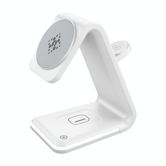 3 In 1 Magnetic Wireless Vertical Charger - White