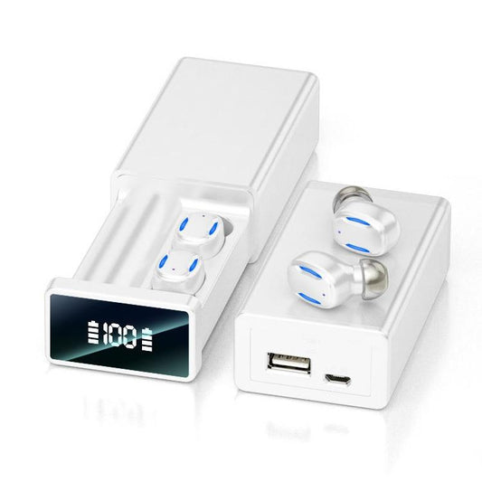 Wireless Bluetooth Earphones with Magnetic Charging Box - White