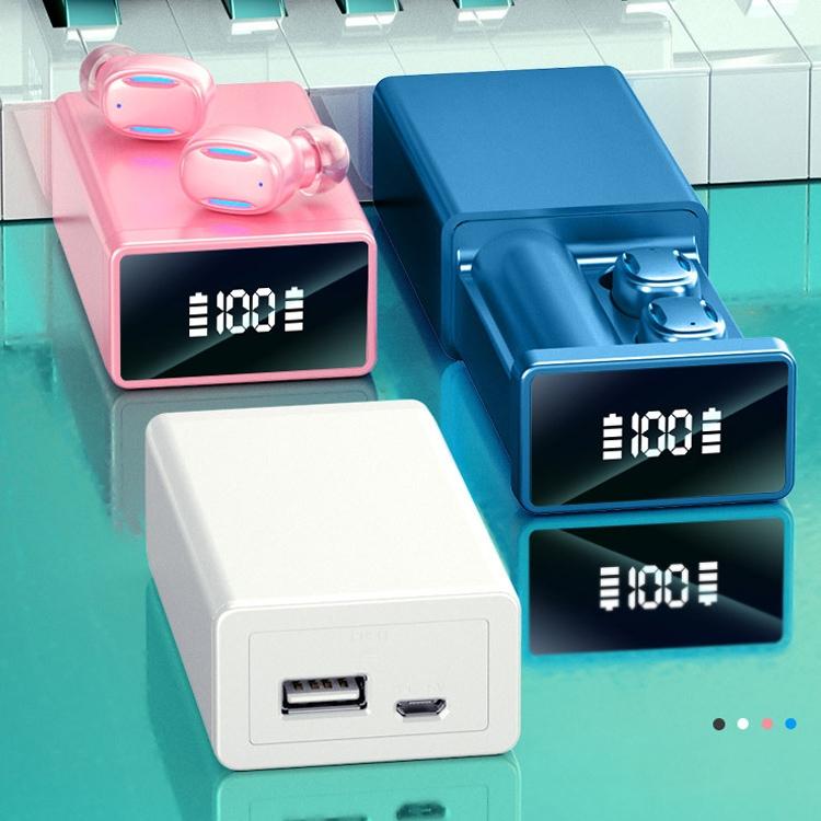 Wireless Bluetooth Earphones with Magnetic Charging Box - White