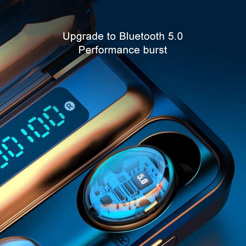 Three-screen Bluetooth Earphone with Noise Reduction and Hand Strap - White