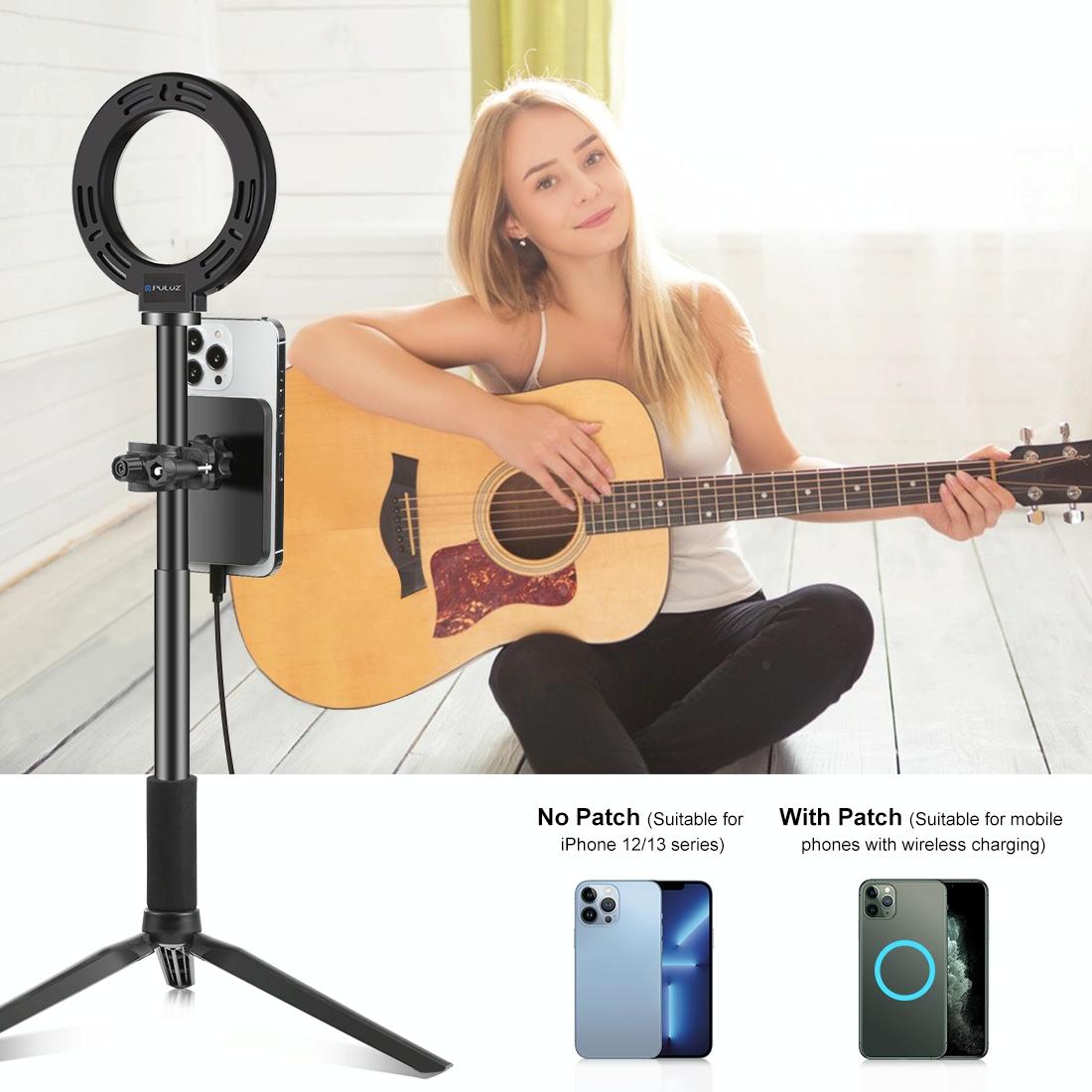15W Magnetic Wireless Charger With Vlogging Phone Clamp - White