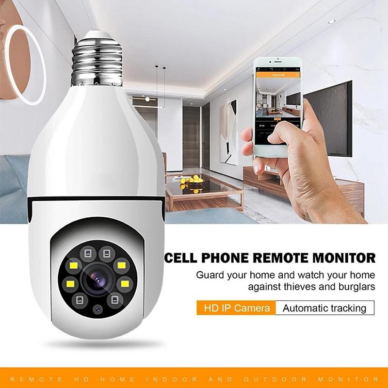 2.4G Two-Way Voice Intercom Bulb Camera - 1080P 2Mp White