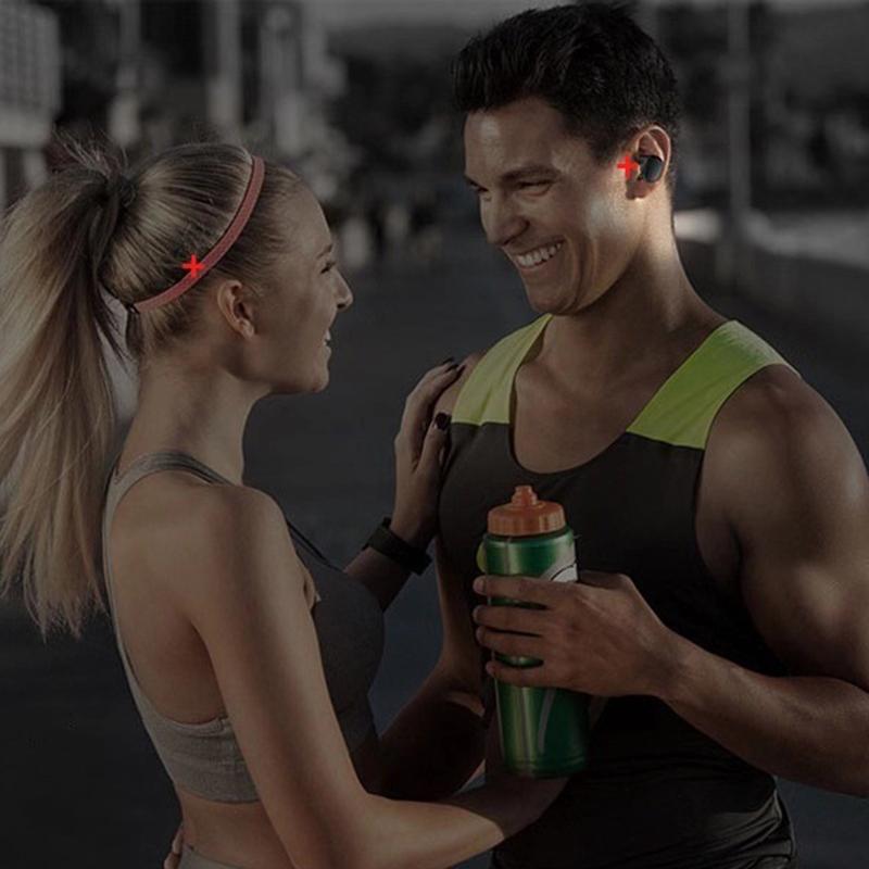 Waterproof Touch Wireless Bluetooth Earphones + Charging Box - White