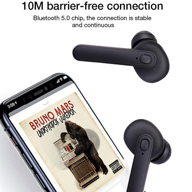 Waterproof Bluetooth Earphones with Magnetic Charging Box - 5.0 - White