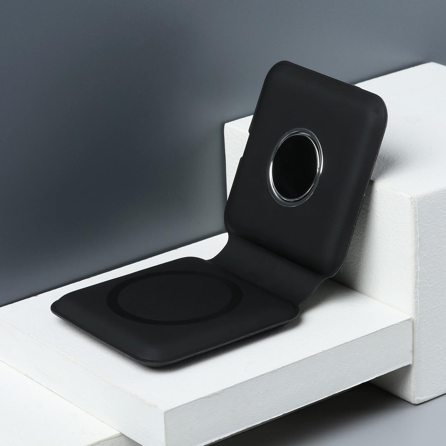 Foldable Dual Wireless Charger For Phones Iwatch Airpods - White