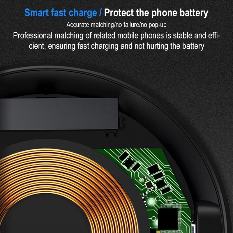 10W Portable Wireless Charger Lightweight & Smart - White