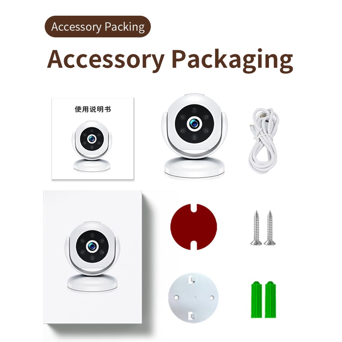 Portable Mini 4K Hd Camera With Night Vision For Home Security - White