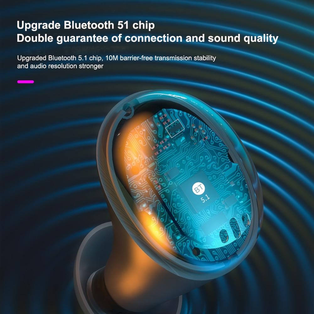 Metal Plating Wireless Tws Earphones with Charging Box - Bluetooth 5.0 - White