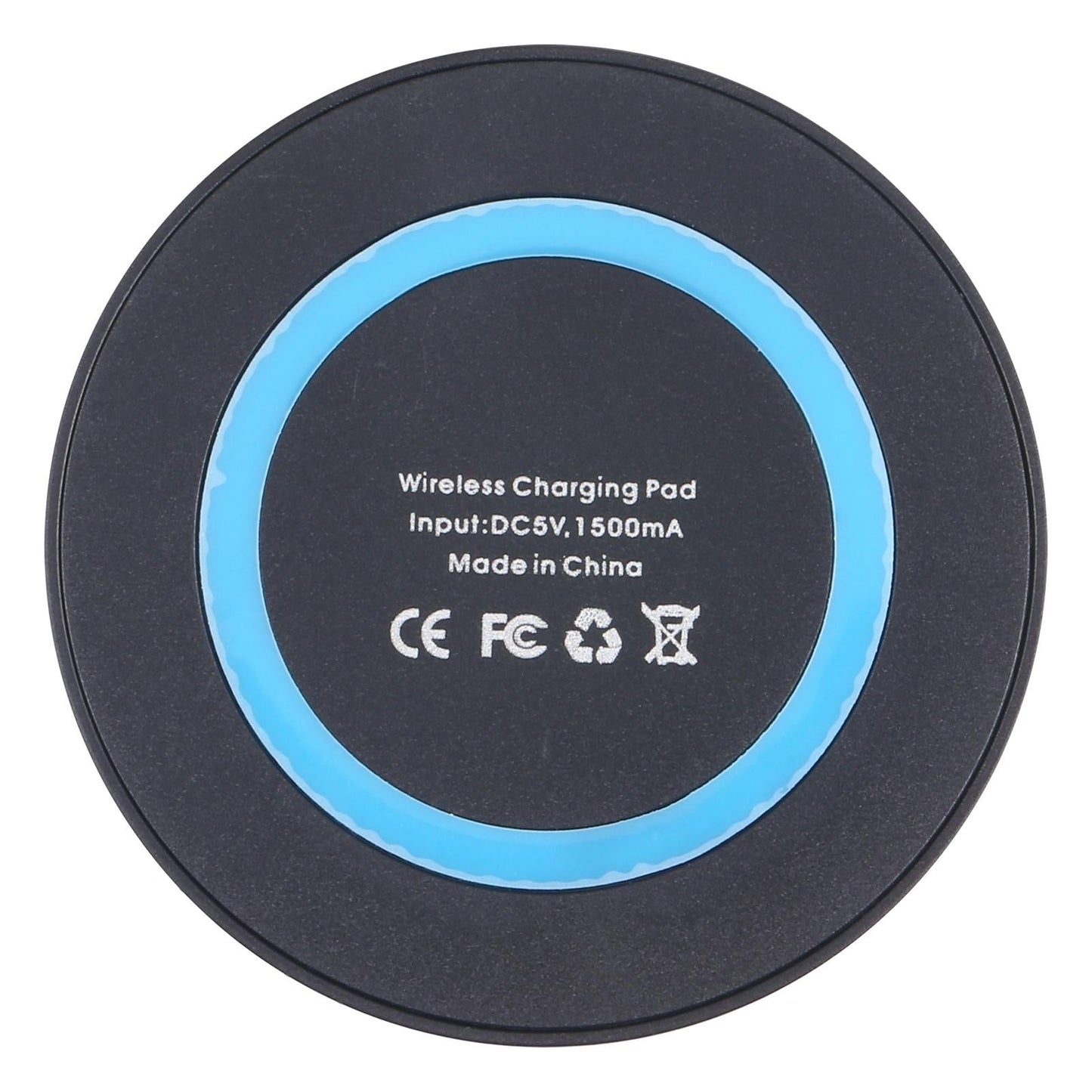 Universal 5W Round Wireless Charger - Black + White