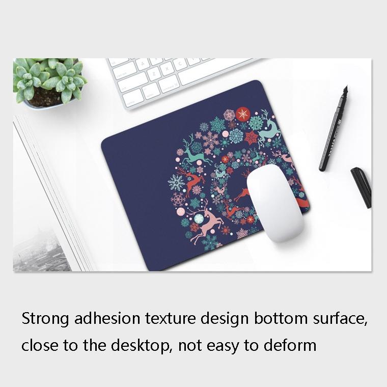 6 Piece Non Slip Mouse Pad Set 21 X 26Cm Thick Rubber Anti Skid Durable - Beautiful Red Heart