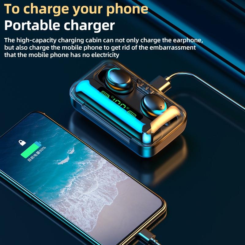 Macaron Series Bluetooth Earphones with Breathing Light & Noise Reduction - Yellow