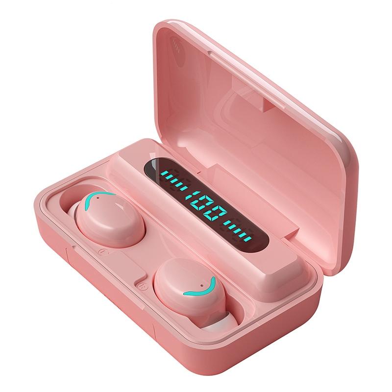 Macaron Series Bluetooth Earphones with Breathing Light & Noise Reduction - Yellow