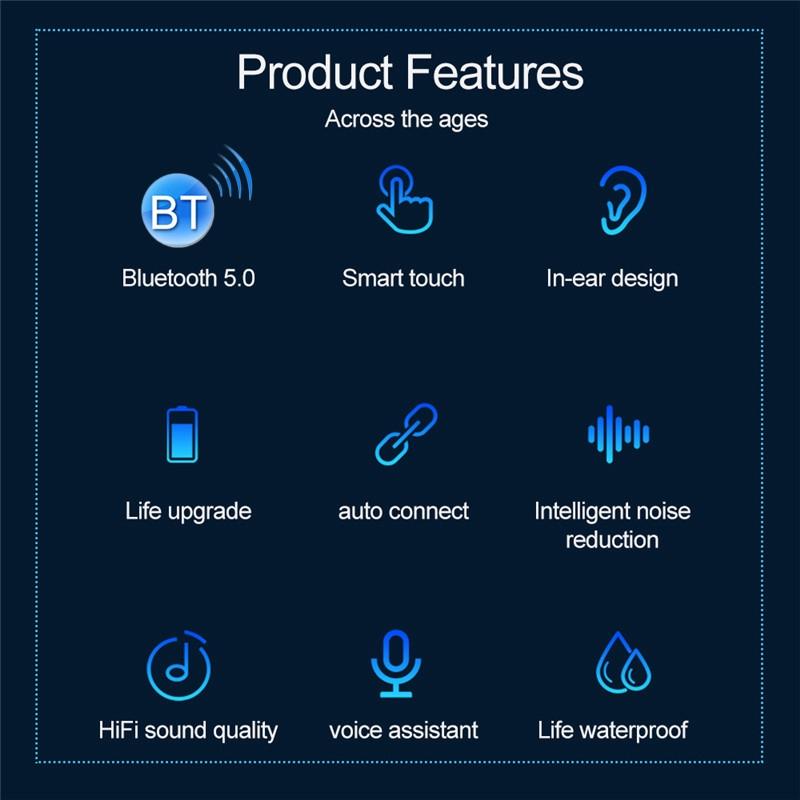 Wireless Noise-cancelling Earbuds with Charging Case - Yellow