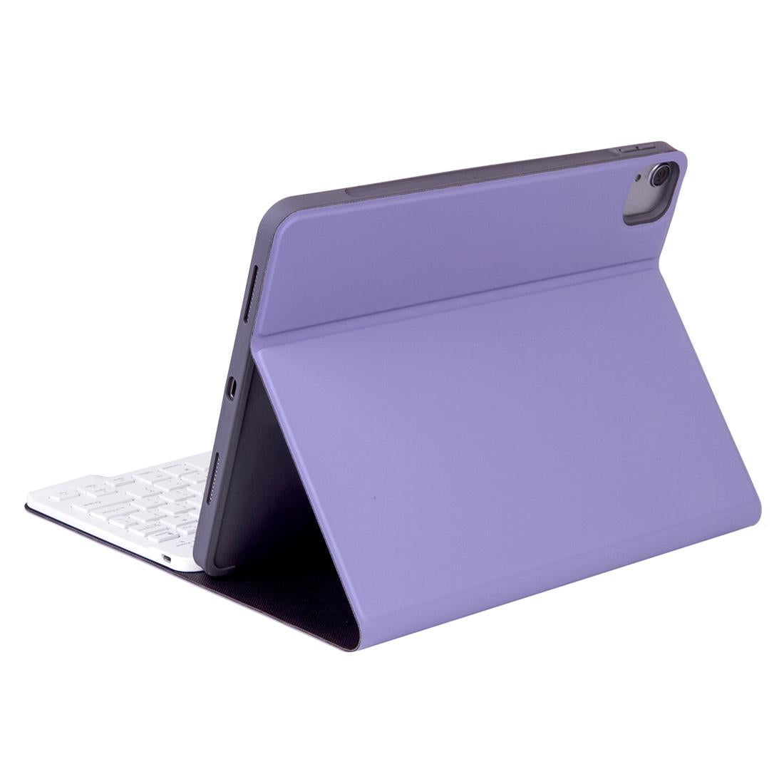 Detachable Bluetooth Keyboard Tablet Case For Ipad Pro 11 With Pen Slot - Plain Texture - Light Purple