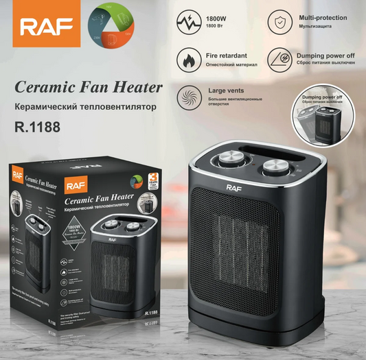 Electric Ceramic Fan Heater - fast and efficient heating Power Off Protection