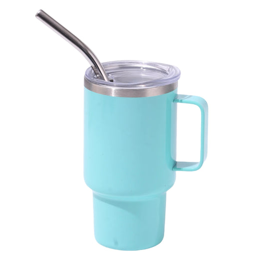 2PCS 3oz Blue Sublimation Mini Car Cup - 304 Stainless Steel Straw Beer Cup, Portable Insulated Whiskey Shot Glass, Perfect for On-the-Go Drinking