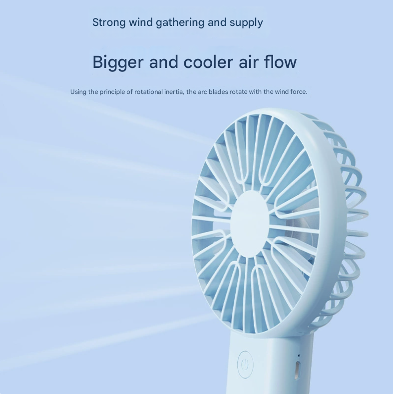 2 PCS White Portable USB Fan - 3 Speed Settings - Perfect for Office, Desk & Travel