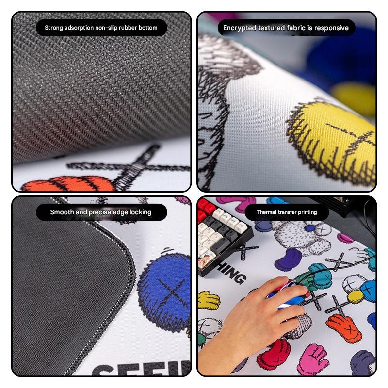 Oversized Cartoon Desk Pad - 80x30x0.4cmcm Mouse Mat, Non-Slip Base (Style 2)